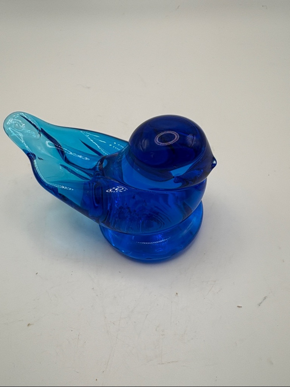 Blue Bird Of Happiness Signed Bird Figurine